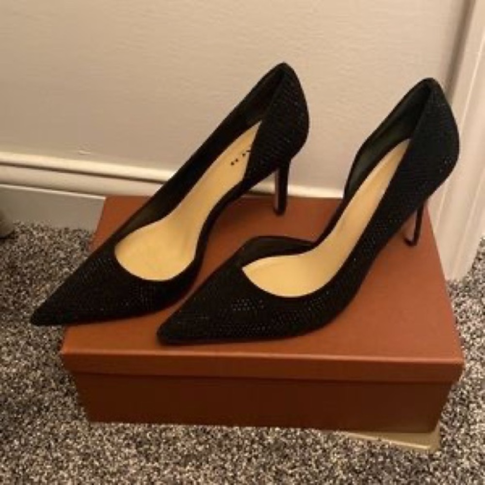 Coach Tibby Suede with stones heels 7.5 EUC - Picture 6 of 8